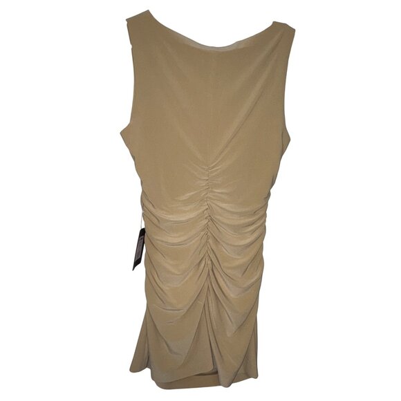 Norma Kamali Sleeveless Pickleball Mini Dress in Sand Medium New Womens - Picture 6 of 16